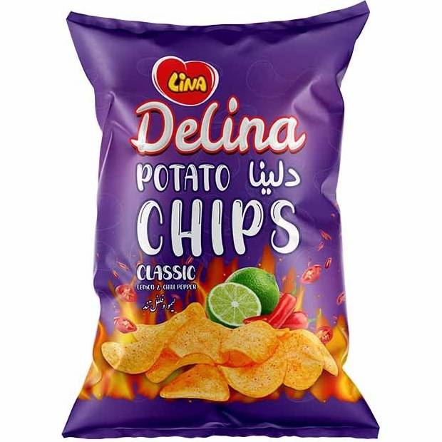 لینا چیپس لیمو فلفل تند 57گرم